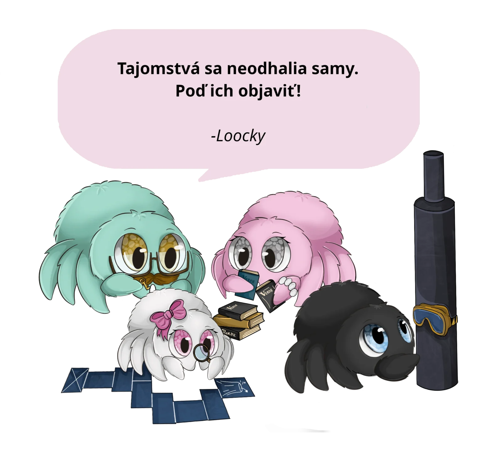 Hravá ilustrácia detskej escape room – spolupráca, logické úlohy a tímová hra