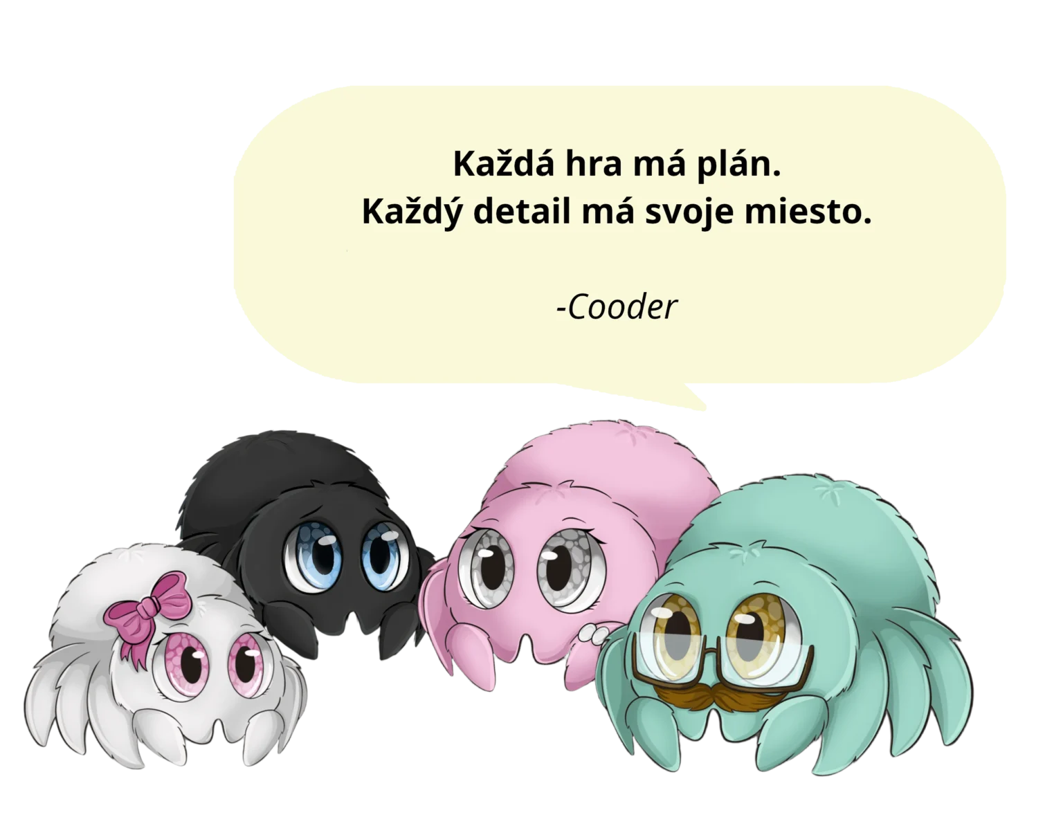 Maskoti LeavingRoom – Cooder vysvetľuje, že každá hra má plán a každý detail má svoje miesto